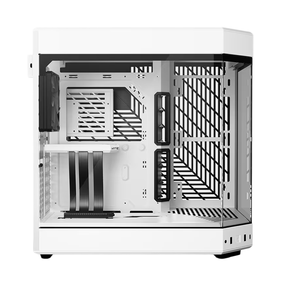 HYTE Y60 Dual Chamber Panoramic Tempered Glass ATX Case With 3 Fans - White