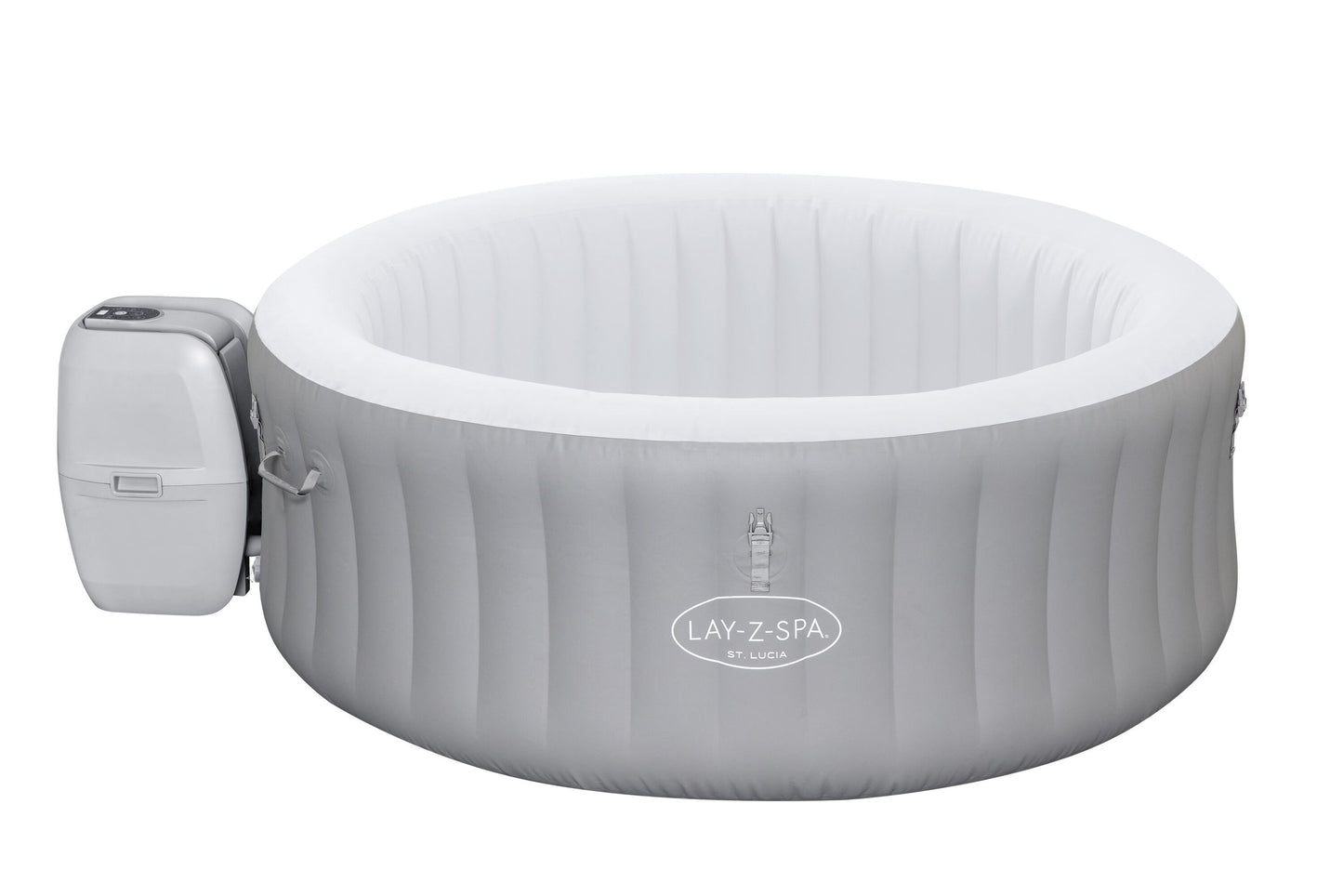 Bestway 1.70m x 66cm st.lucia airjet 3 grey (one durable liner, one heater(220-240v), one filter, chemconnect, one inflatable cover, airjet system)