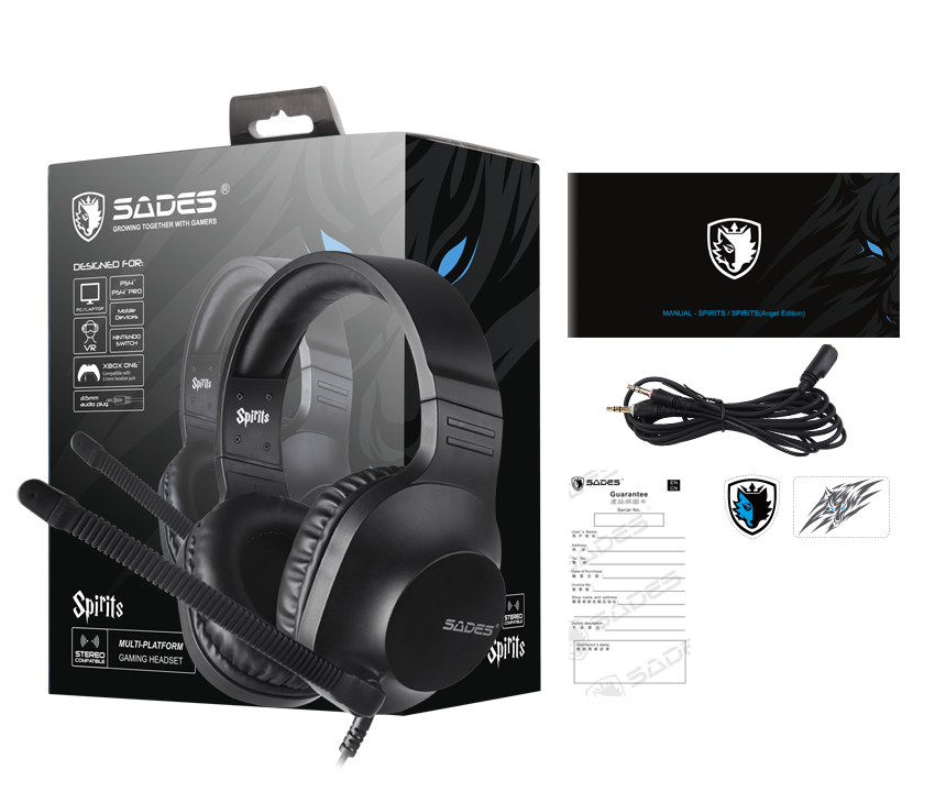 SADES Gaming Headset-Spirits (SA-721) - Black