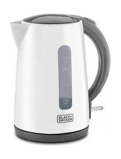 Black+Decker Electric Kettle, 1.7L, 2200W, JC70-B5 - White