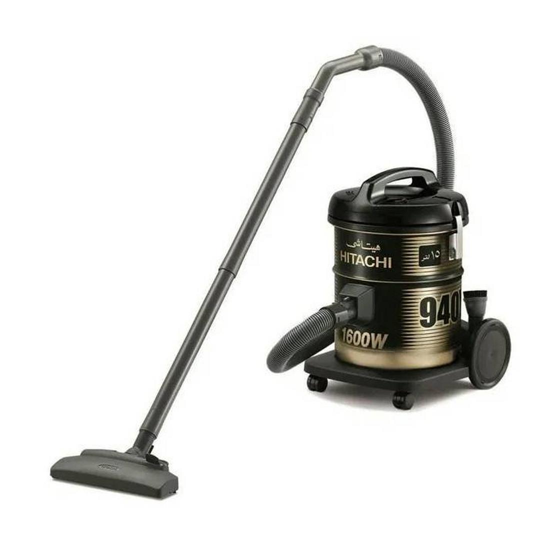 Hitachi Drum Vacuum Cleaner, 1600W, 15L, CV-940Y BK - Black