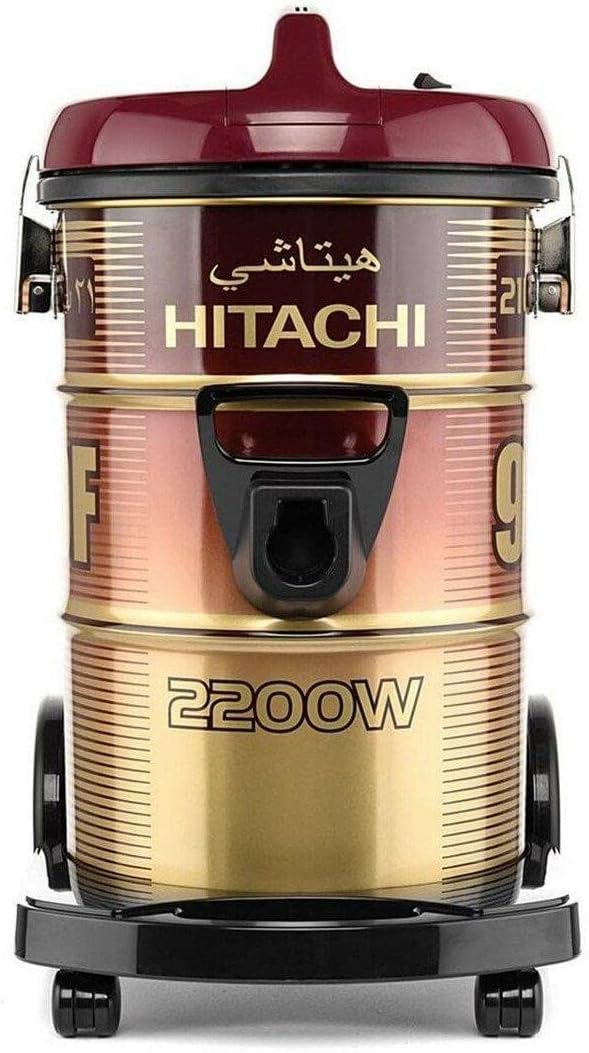 Hitachi Vacuum Cleaner 2200 Watts, 21 Liters, CV-960F SS220 WR - Wine Red