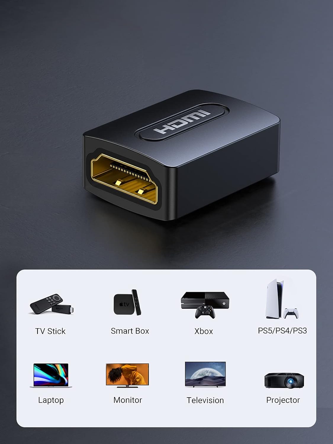 يوجرين إتش دي إم أي  إلى  محول  أسود