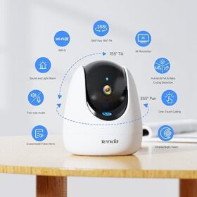 Tenda CP3 Pro Security Pan/Tilt Camera - 3MP / Wi-Fi / Two-Way Audio / Night Vision
