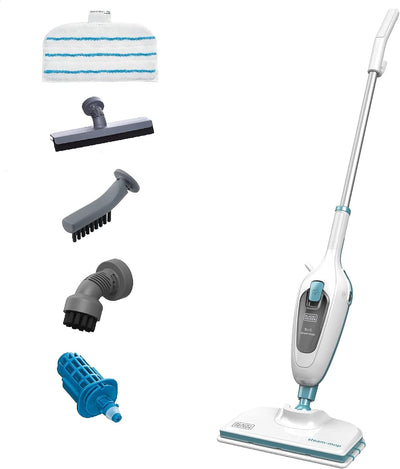 Black+Decker 5-in-1 Steam Mop with Superheated Steam - 1300W / 380ml / White