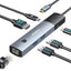 Mowsil 6-in-1 USB-C Hub Docking Station - HDMI / 100W PD / RJ45 / USB 3.0 / USB-C