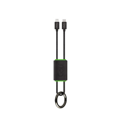 GOUI Lock Key Chain Cable - Lightning / USB-C / Black