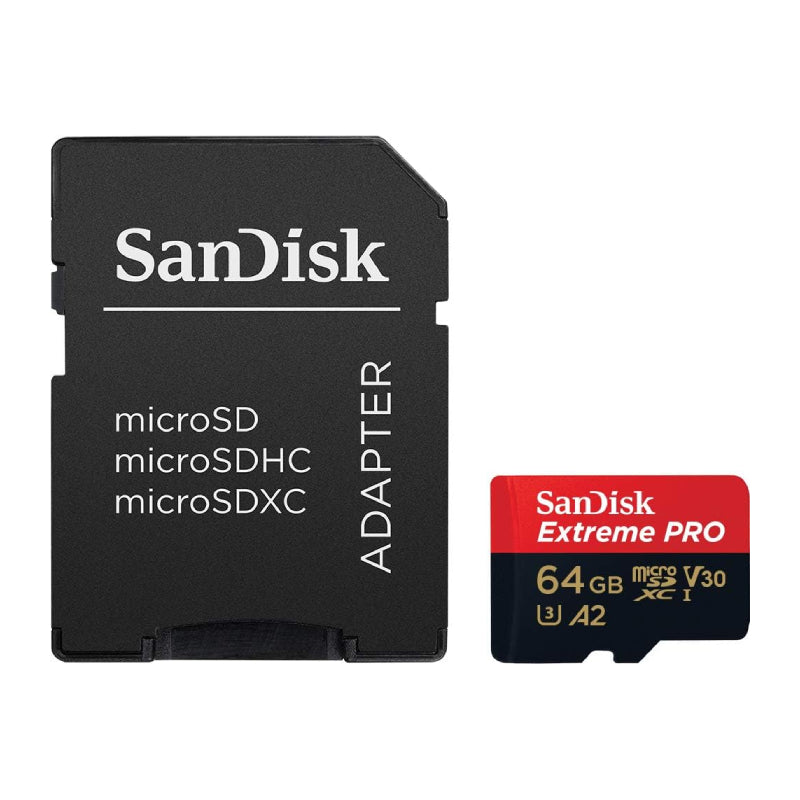 SanDisk Extreme PRO microSDXC UHS-I CARD with Adapter - 64GB / Up to 200 MB/s