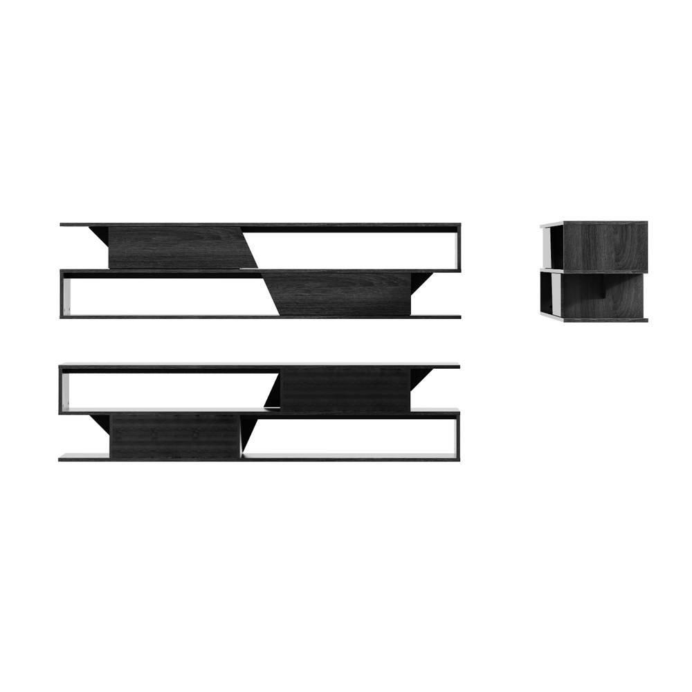 Wansa TV Stand, Up To 85-Inch, 20 Kg Loading Capacity, KS-0164 - Black