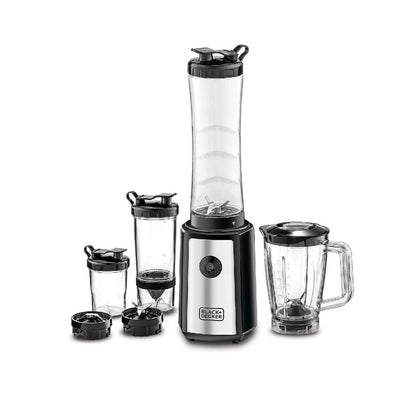 Black+Decker Sports Blender & Citrus Juicer & Grinder - 300W / Silver/Black