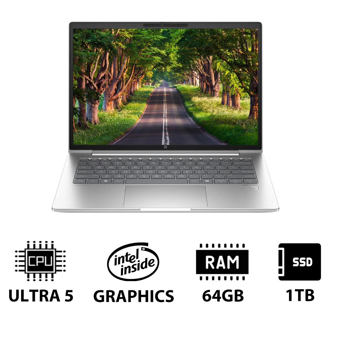 HP ProBook 440 G11 - 14" WUXGA / Ultra 5 125U / 64GB / 1TB (NVMe M.2 SSD) / DOS (Without OS) / 1YW / Pike silver - Laptop