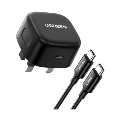 UGREEN PD Fast Charger with Cable UK - 25W / USB-C / Black
