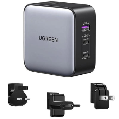 UGREEN 3-Port GaN Fast Charger - 65W / USB-C / USB-A / Black