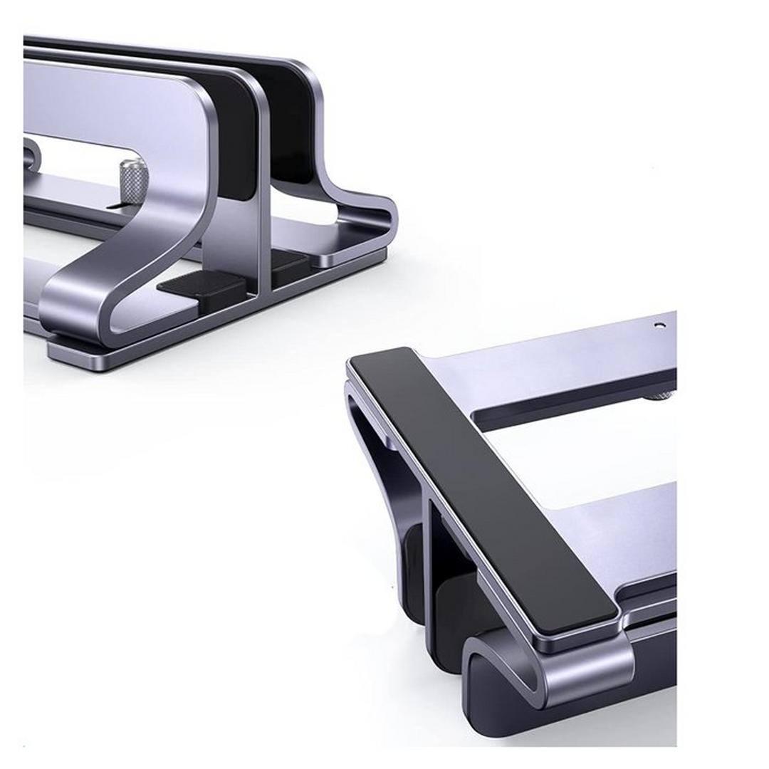 حامل ألمنيوم رأسيا يوجرين  -فتحة 2 لابتوبات  فضي