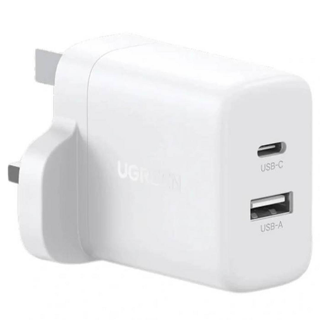 UGREEN UK 2-Port Fast Charger - 20W / USB-C / USB-A / White – WIBI ...