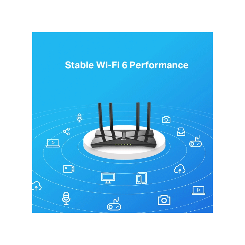 TP-Link Archer AX10 Wireless Router - 300 Mbps / WAN / LAN / Black