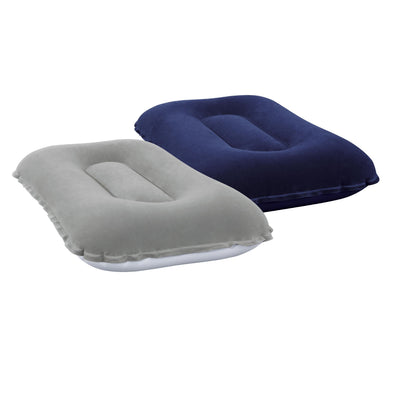 Bestway 42cm x 26cm x 10cm flocked air camp pillow (contents:pillow, repair patch, 2 assorted colors)
