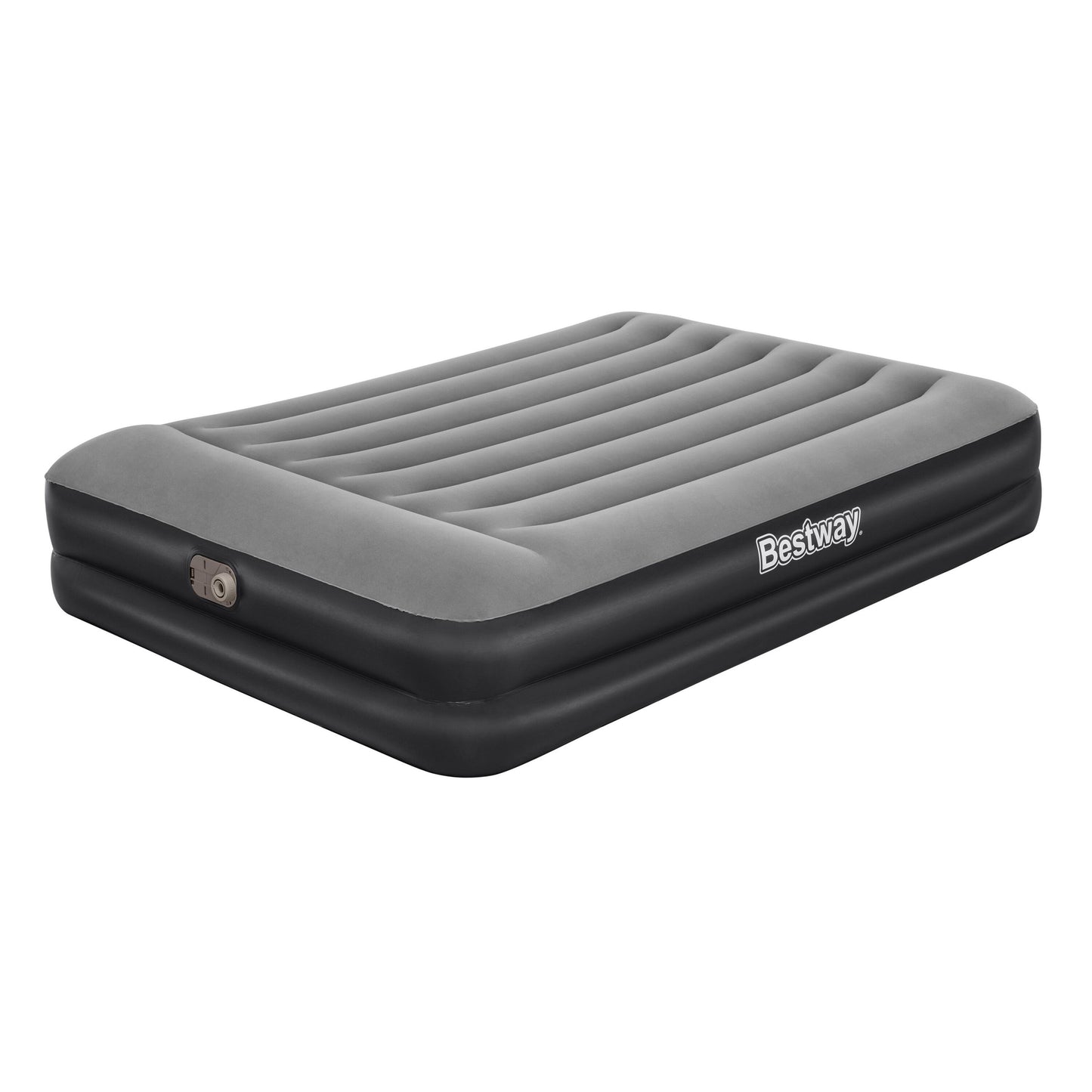 Bestway 2.03m x 1.52m x 46cm tritech air mattress queen built-in ac pump (contents:air mattress, travel bag, repair patch, with built-in pump(220v~240v))