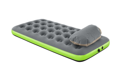 Bestway 1.88m x 99cm x 22cm roll & relax air mattress twin (contents:air mattress, repair patch, pocket bag)