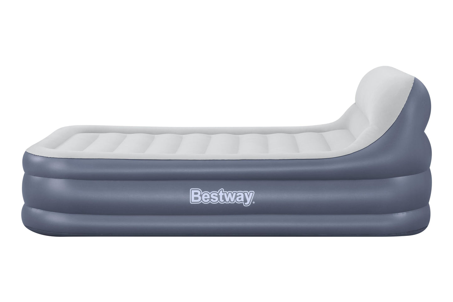 Bestway 2.26m x 1.52m x 84cm tritech sleekflow headboard air mattress queen built-in ac pump (contents:air mattress, storage bag, repair patch, with built-in pump(220v~240v))