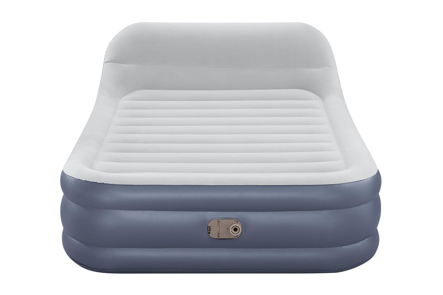 Bestway 2.26m x 1.52m x 84cm tritech sleekflow headboard air mattress queen built-in ac pump (contents:air mattress, storage bag, repair patch, with built-in pump(220v~240v))