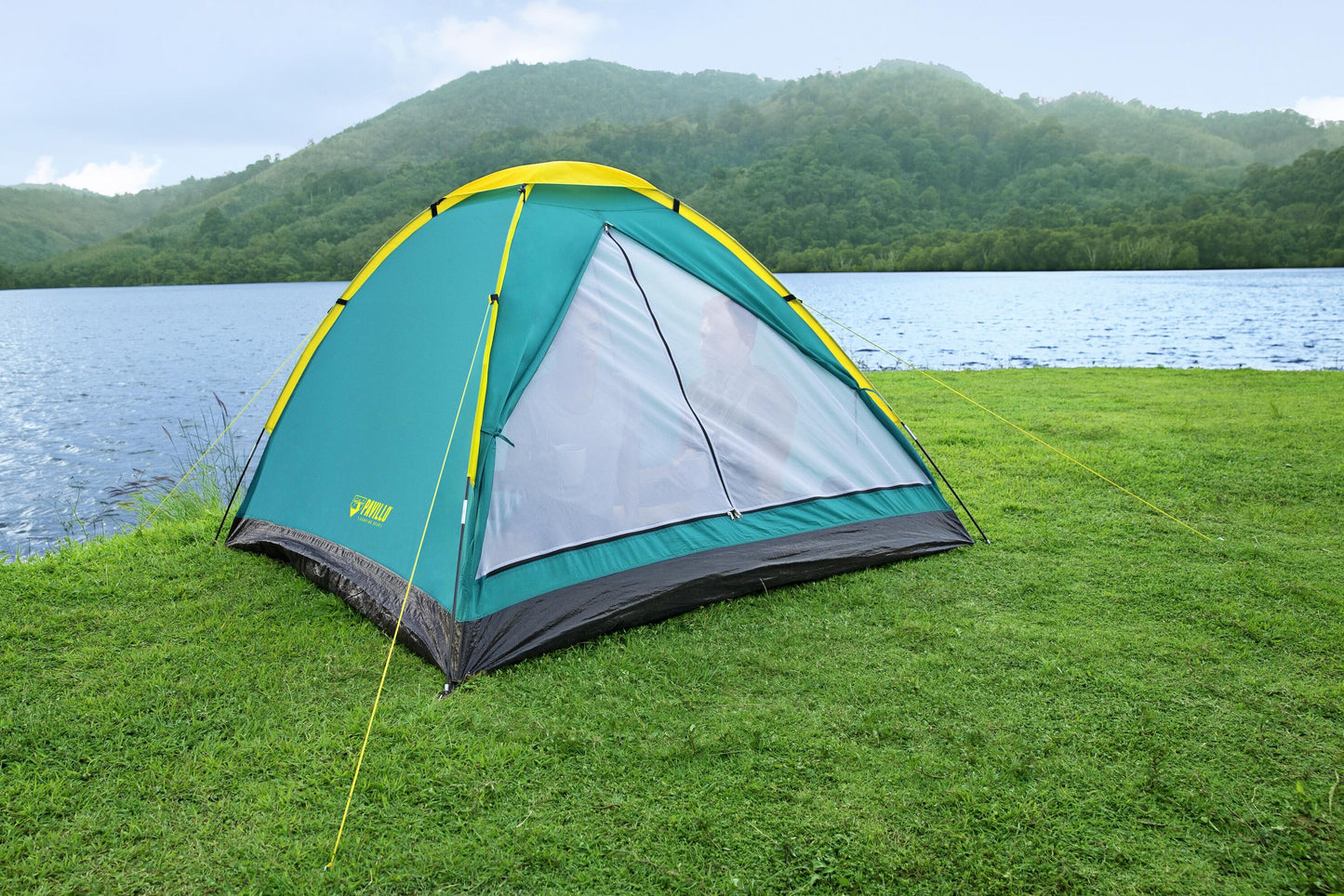 Bestway 1.45m x 2.05m x 1.00m cooldome 2 tent (contents:tent, carry bag, eight pegs, one layer, 300mmh20)
