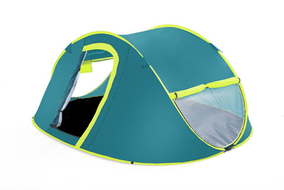 Bestway 2.10m x 2.40m x 1.00m coolmount 4 tent (contents:tent, carry bag, eight pegs, one layer, 2000mmh20)