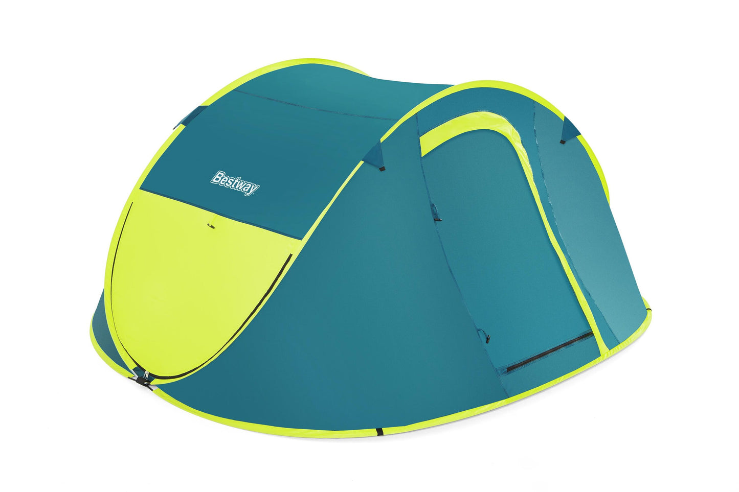 Bestway 2.10m x 2.40m x 1.00m coolmount 4 tent (contents:tent, carry bag, eight pegs, one layer, 2000mmh20)