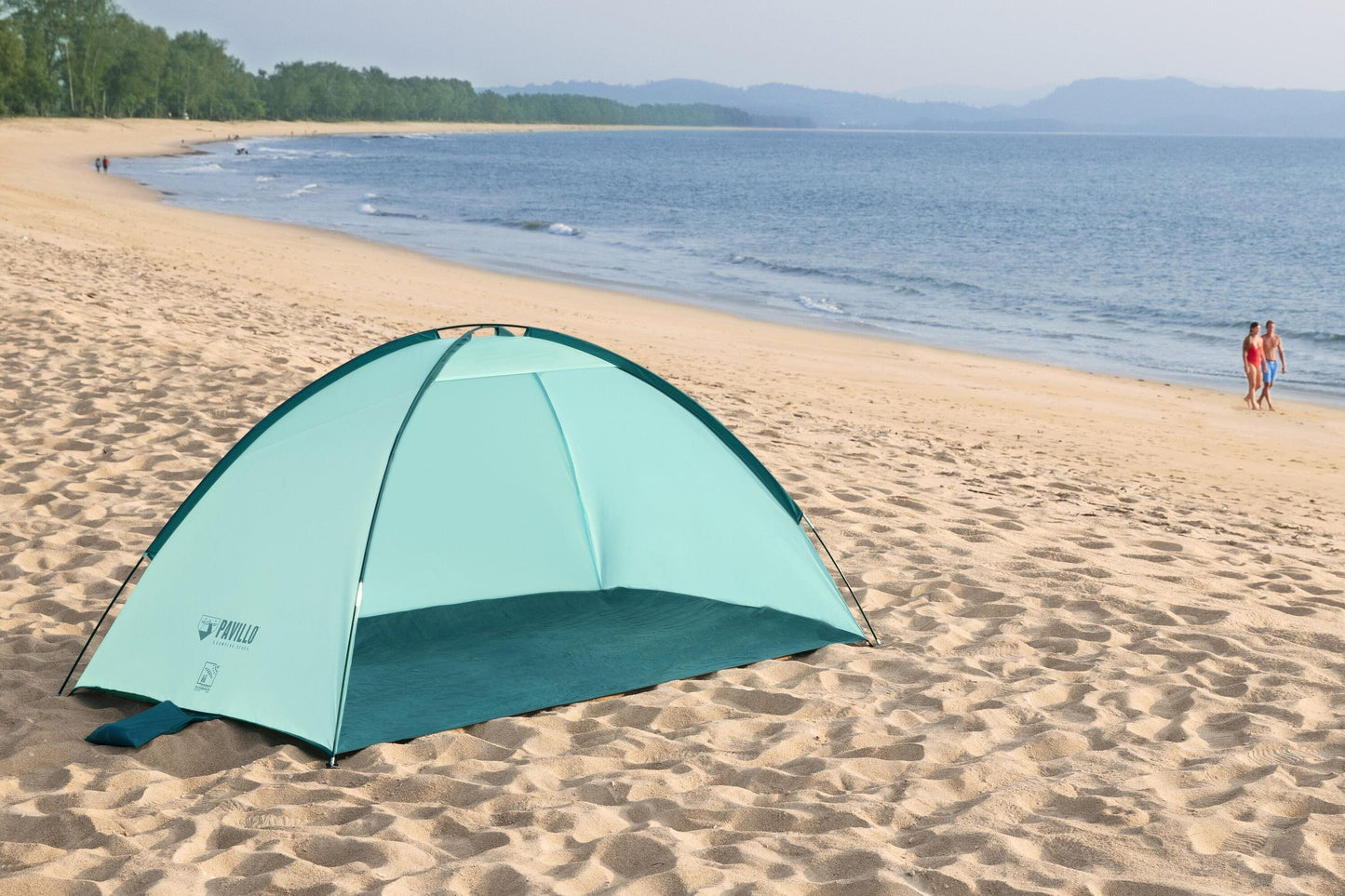 Bestway 2.00m x 1.20m x 95cm beach ground 2 tent (contents:tent, carry bag, four pegs, one layer)