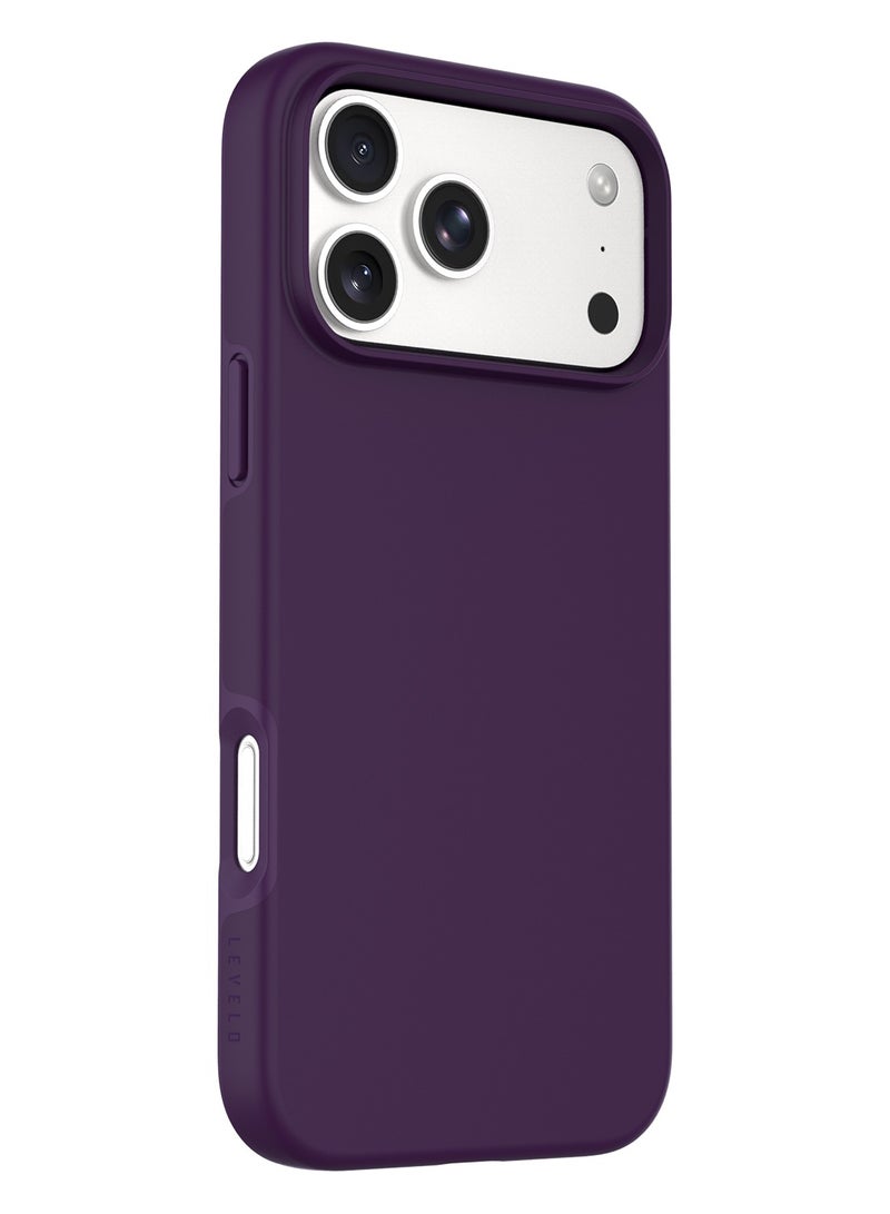 Levelo Dale MagSafe TPU+PC Solid Case For Apple iPhone 18 Pro Max - Burgundy