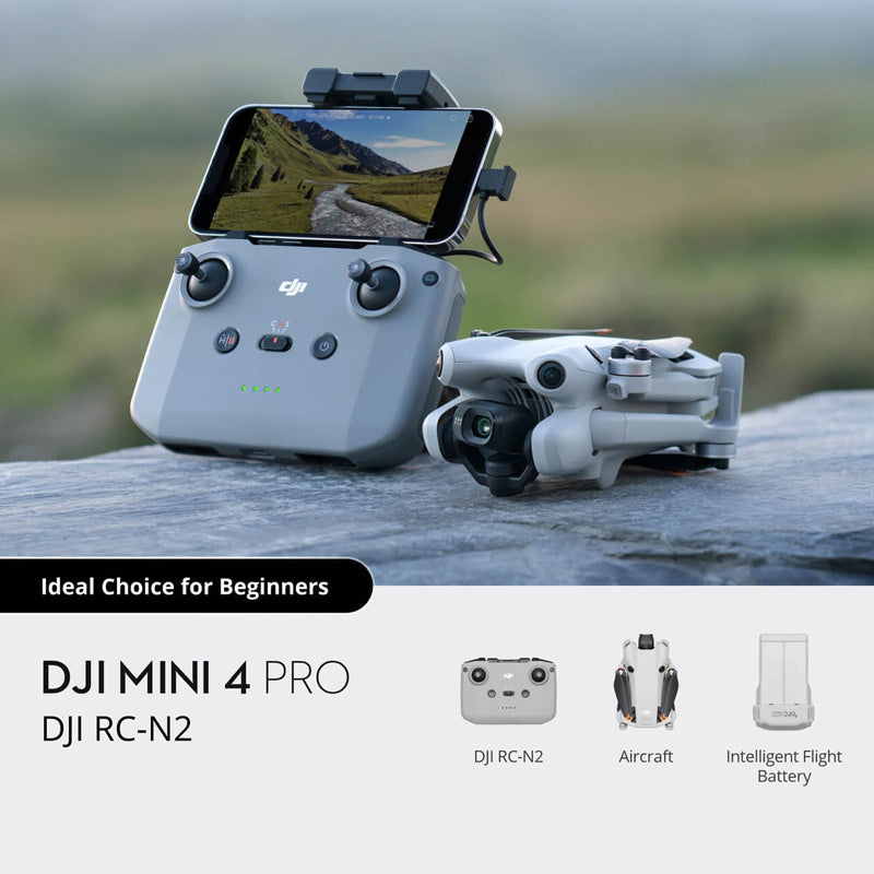 DJI Mini 4 Pro (DJI RC 2) Folding Mini Drone - 48MP / 4K UHD / WiFi - White