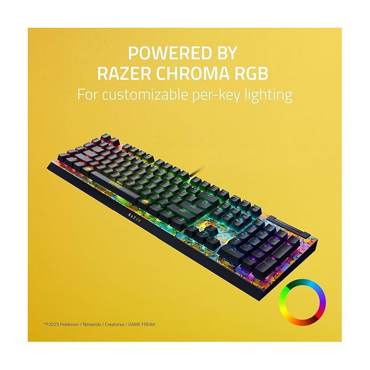 Razer BlackWidow V4 X Mechanical Gaming Keyboard with Razer Chroma RGB - Pokémon Kanto Starters Edition