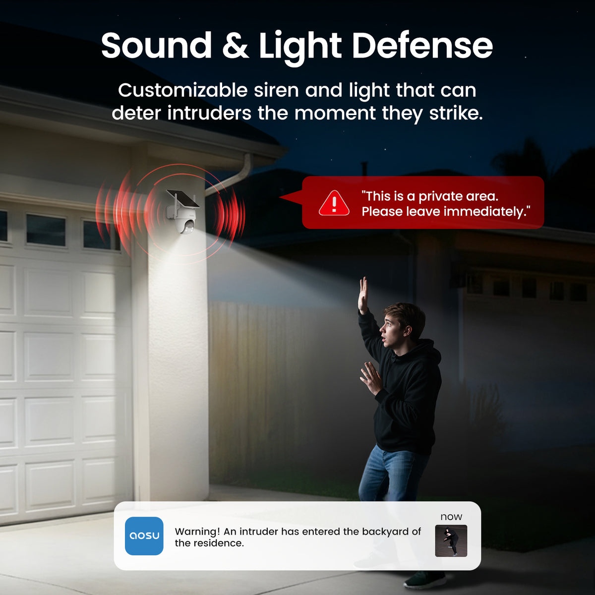 AOSU Solar Cam D1 Classic Kit 2 Cameras - 3MP / AI Detection / Night Vision