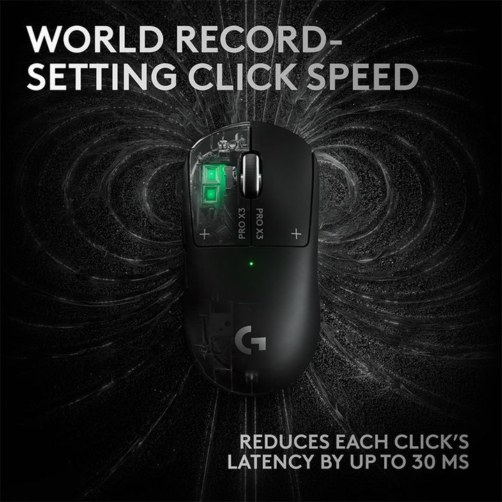 Logitech PRO X3 SUPERSTRIKE LIGHTSPEED Wireless Gaming Mouse - Midnight Black