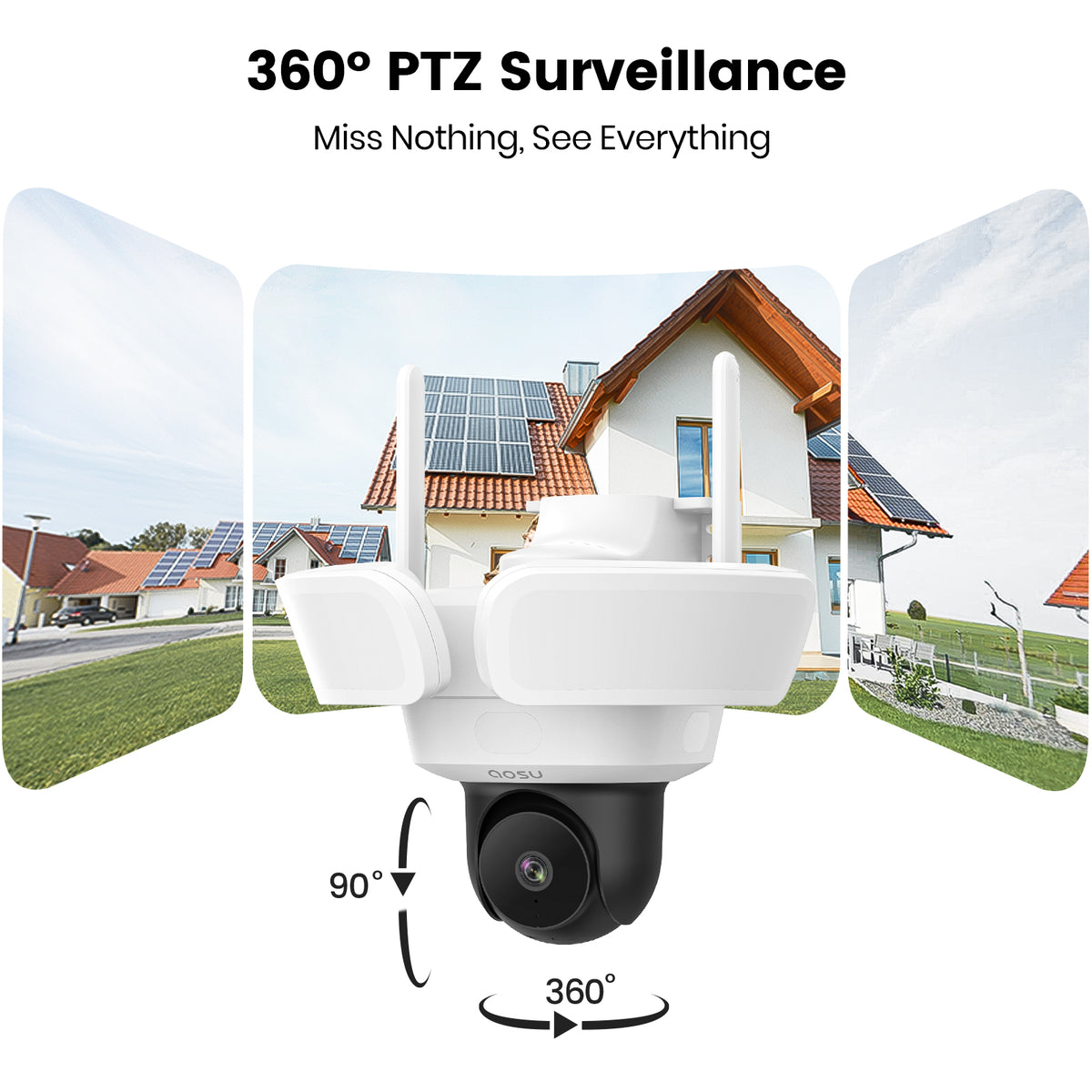 AOSU Floodlight Cam Pro - 5MP / AI Detection / Night Vision