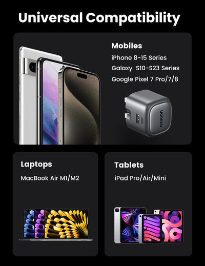 يوجرين منفذ  سريع شاحن - 35W / يو اس بي/ يو اس بي