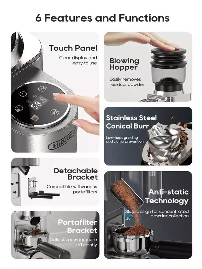 HiBREW Automatic Coffee Grinder  G7 - White