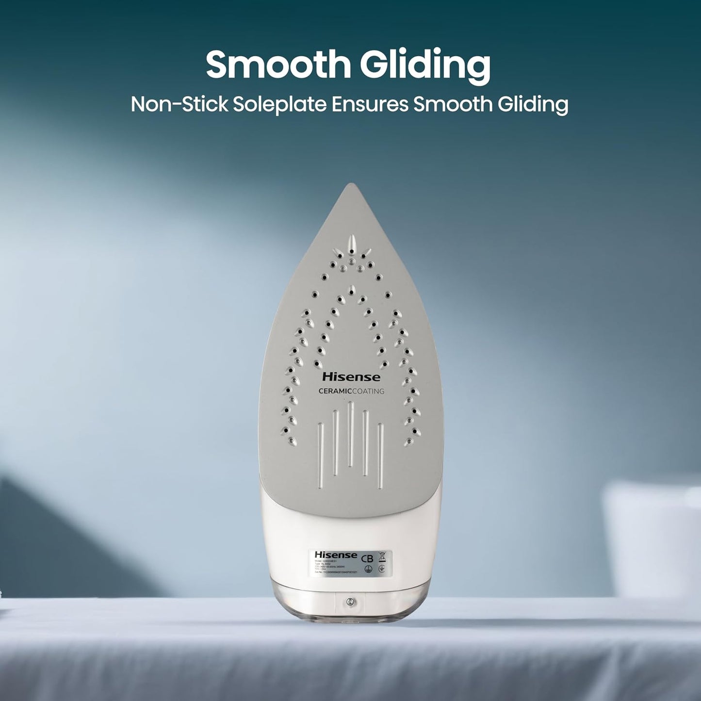 Hisense Steam Iron for Clothes-2800W Powerful Steam of 30 gm/min, Water Tank with 0.3 L, Press Spray Function, Anti-Calcium, Anti-Drip, Vertical Steam, Auto-Shut Off - H28SIWES1