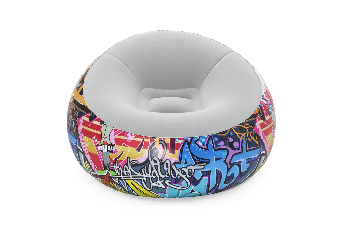 Bestway 44" x 44" x 26"/1.12m x 1.12m x 66cm inflate-a-chair graffiti air chair (contents:chair, repair patch,)