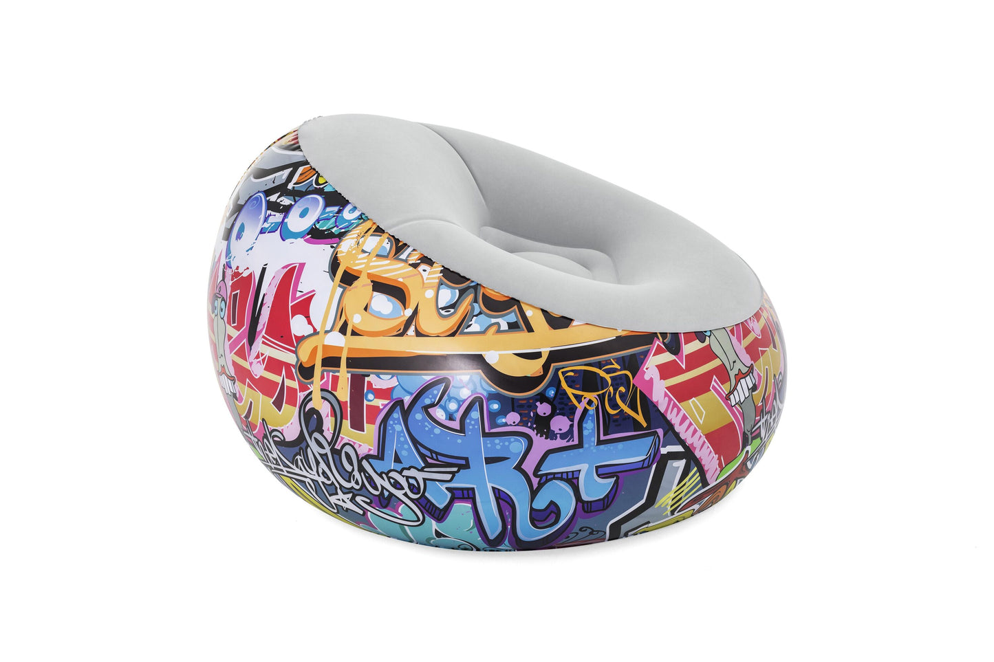Bestway 44" x 44" x 26"/1.12m x 1.12m x 66cm inflate-a-chair graffiti air chair (contents:chair, repair patch,)