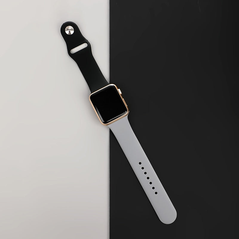 Torrii Siliconee Mix Watch Band For Apple Watch 49 / 45 / 44 / 42 mm - Black / Gray