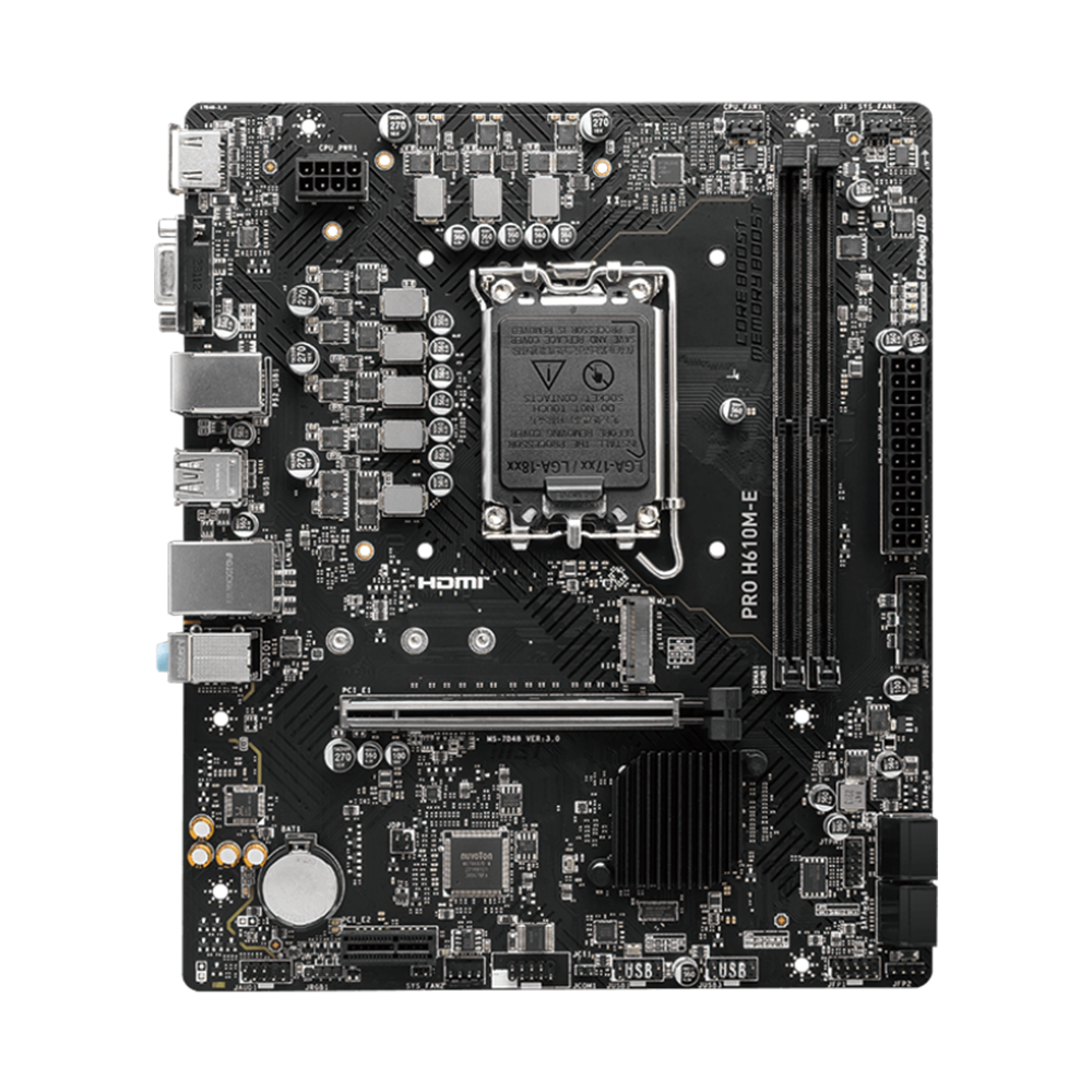 MSI PRO H610M-E Motherboard - DDR5 / USB - Black