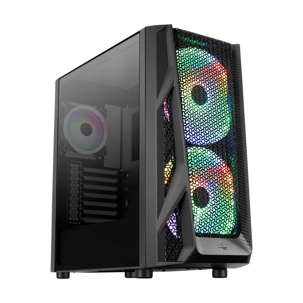 Aerocool AirHawk Duo ARGB Mid Tower Case - Black