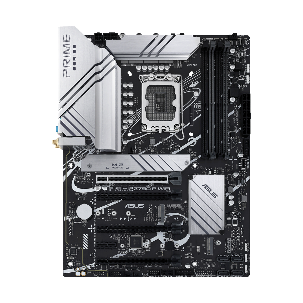 ASUS PRIME Z790-P ATX Motherboard - DDR5 / Wi-Fi / Bluetooth / HDMI / DisplayPort / Ethernet / USB- Black