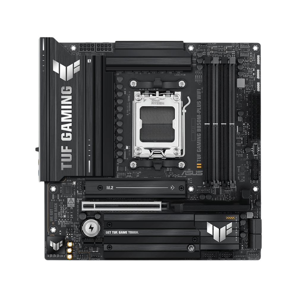 ASUS TUF B850M PLUS Gaming Motherboard - DDR5 / Wi-Fi / HDMI / DisplayPort / Ethernet / USB - Black