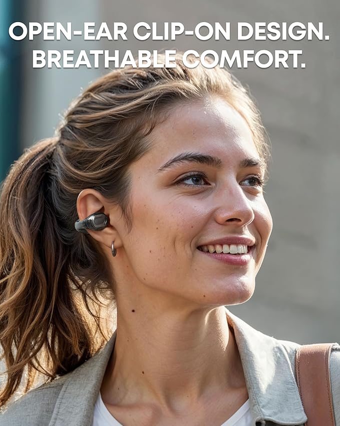 Anker Soundcore C40i Flexible and Comfortable Clip-On Earbuds - Clear