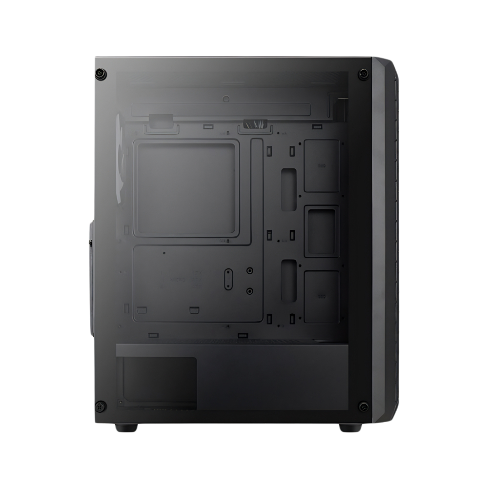 Aerocool Beam FRGB Fan x 4 MID Tower Case - Black