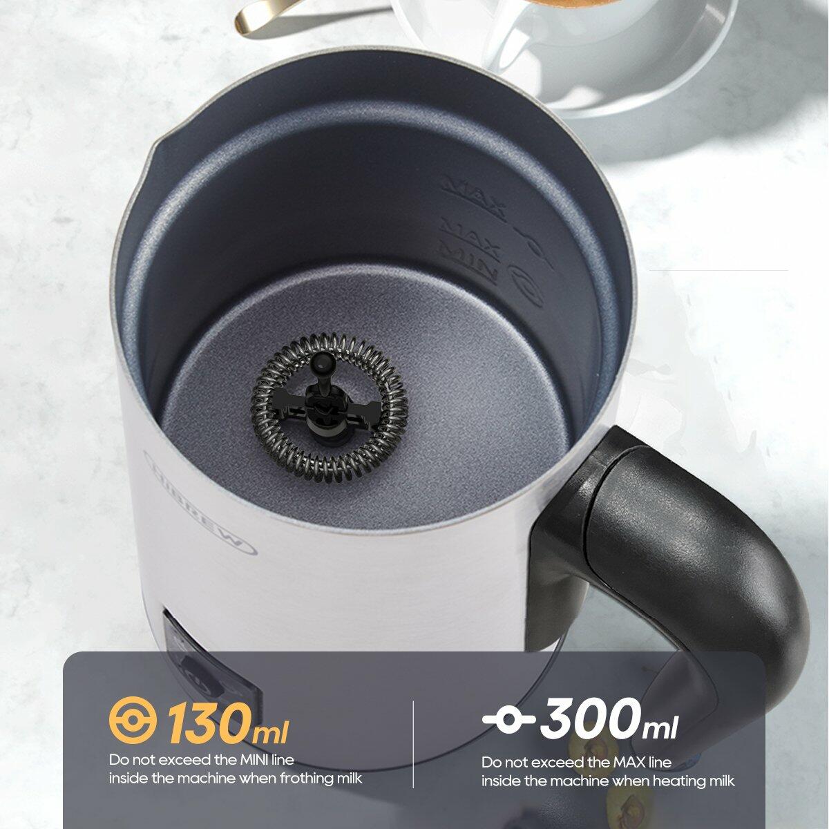 HiBREW 4 in 1 Milk Frother Frothing Foamer Fully automatic Milk Warmer Cold/Hot Latte Cappuccino Chocolate Protein Powder M3A