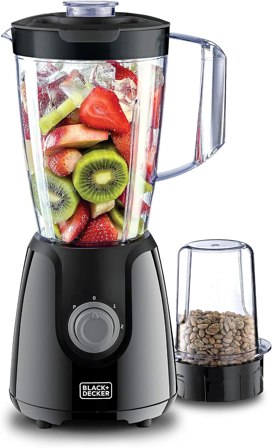 Black+Decker Blender With Grinder Mill Plus Extra Blender Jar - 400W / Black
