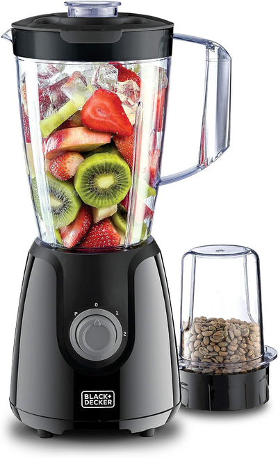 Black+Decker Blender With Grinder Mill Plus Extra Blender Jar - 400W / Black